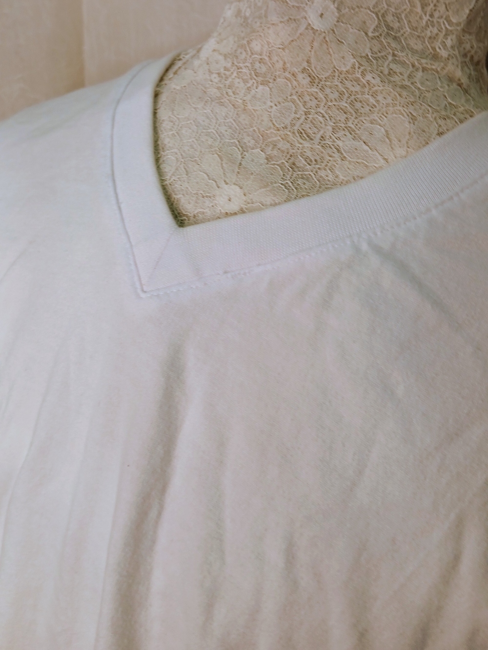 White V-Neck Kids Shirt - Picture 2 of 3